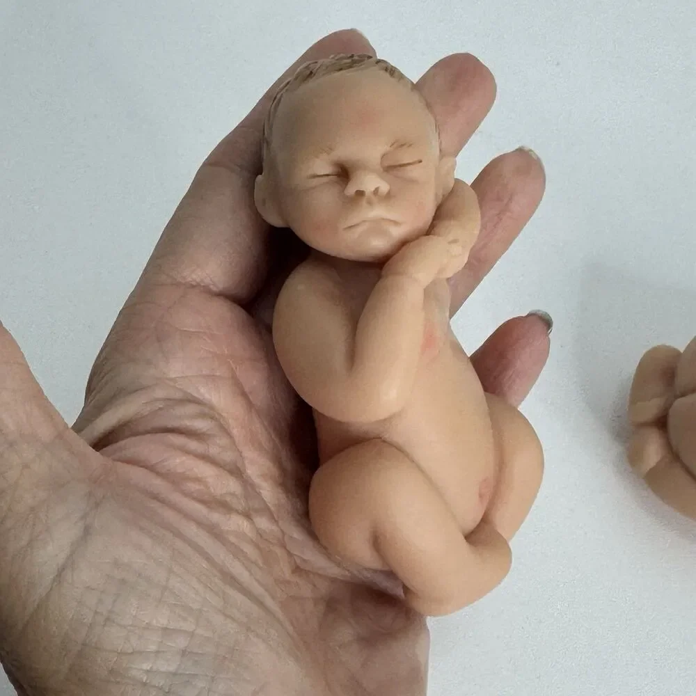 Realistic Sleeping Baby Boy Girl Cake Topper Twins Baby Showers Birthday Resin